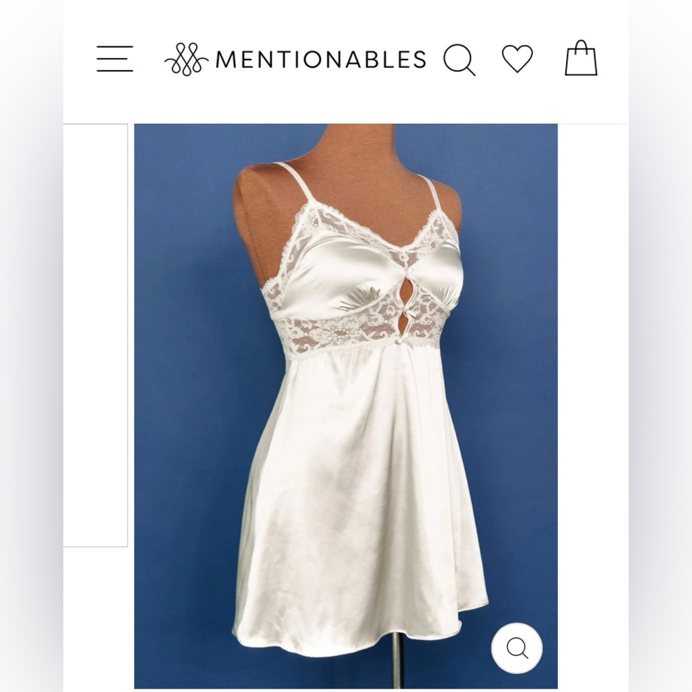 Mentionables satin and lace slip